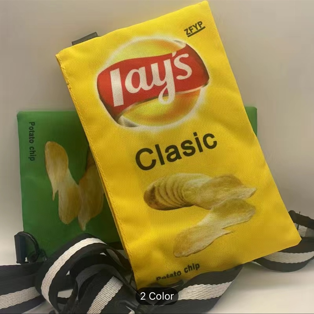 Lays Potato Chip Adjustable Crossbody Messenger Bag